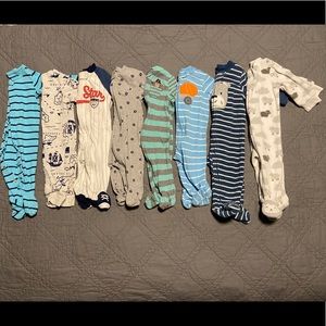 3 Month Carter’s Boys Pajama Lot, 8 pairs